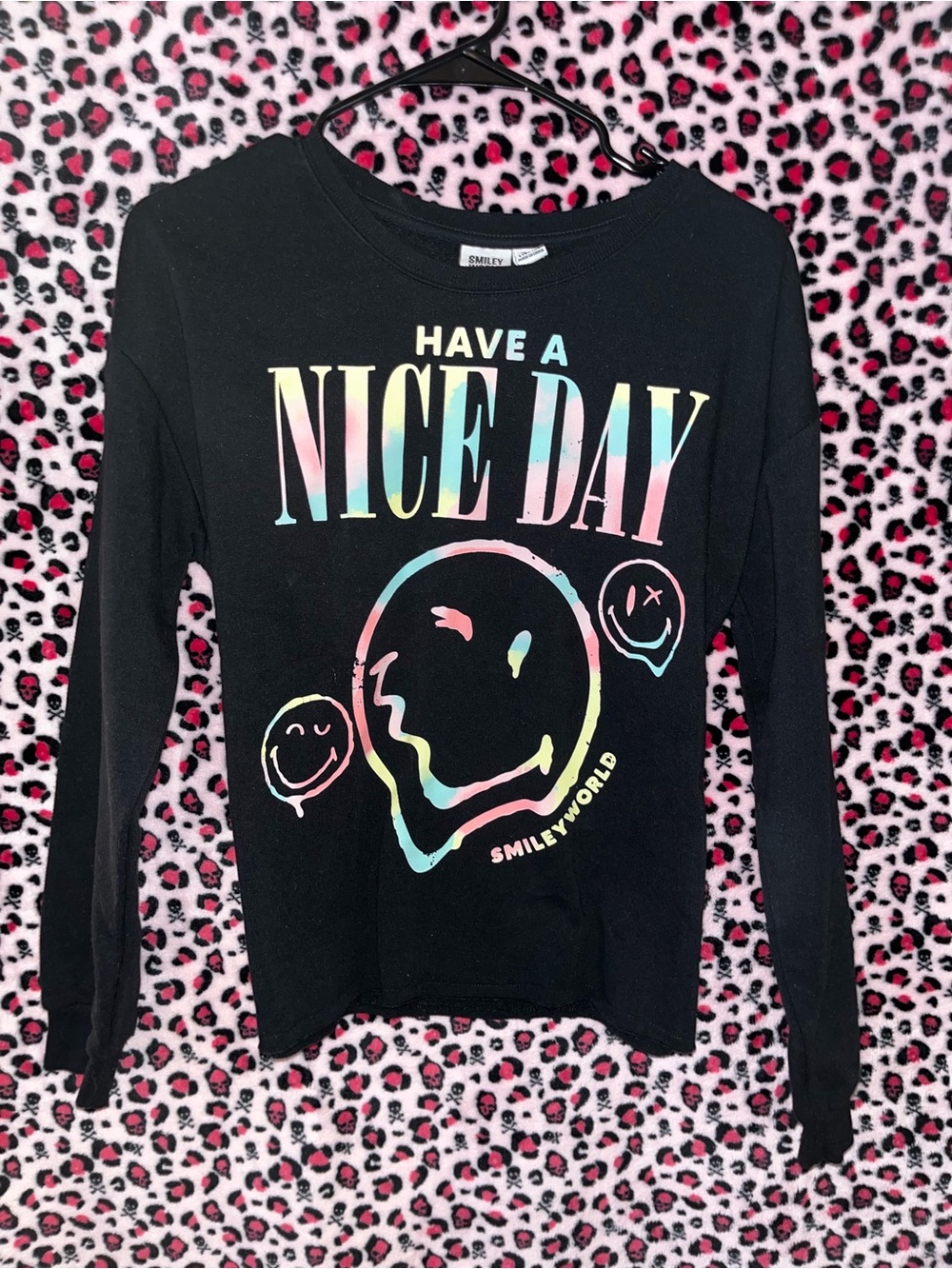 Girls' Black "Have A Nice Day" sweatshirt